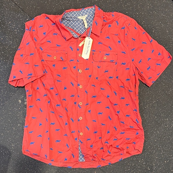 Matilda Jane Other - Matilda Jane Red and Blue Patterned Men's Shirt